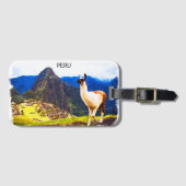 Peru Machu Picchu Alpaca Gepäckanhänger (Vorderseite (Horizontal))