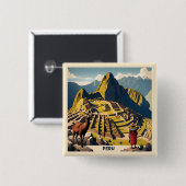 Peru Machu Picchu Button (Vorne & Hinten)