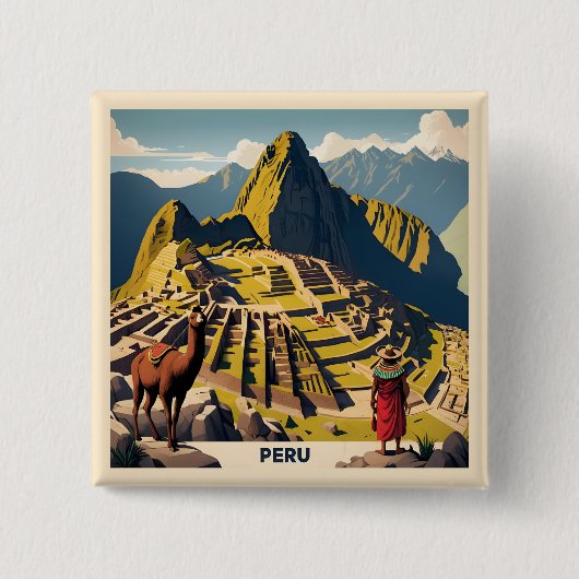 Peru Machu Picchu Button (Vorderseite)
