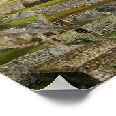 Peru, Machu Picchu. Die alte Zitadelle Poster (Ecke)