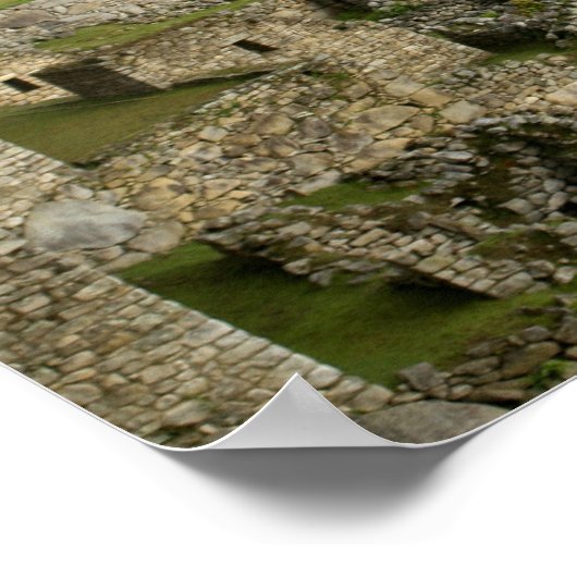 Peru, Machu Picchu. Die alte Zitadelle von Machu Poster (Ecke)