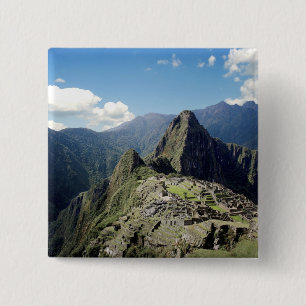 Peru, Machu Picchu, die antike verlorene Stadt der Button