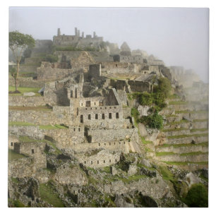 Peru, Machu Picchu. Die antike Zitadelle von Machu Fliese