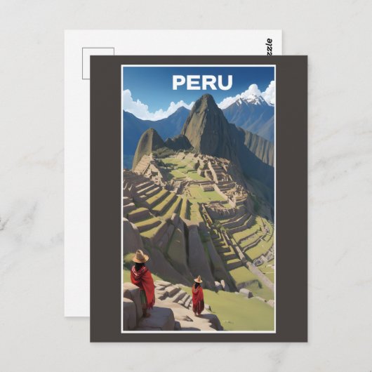 Peru Machu Picchu Postkarte (Vorne/Hinten)