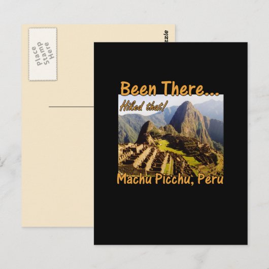 Peru Machu Picchu Wandern Postkarte (Vorne/Hinten)