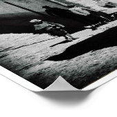 Peru Männer gehen die Straße einfarbig herunter Poster (Ecke)