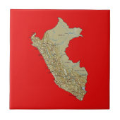 Peru Map Tile Fliese (Vorderseite)