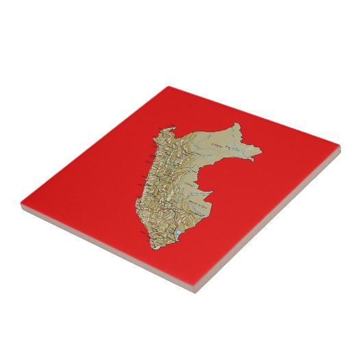 Peru Map Tile Fliese (Seite)