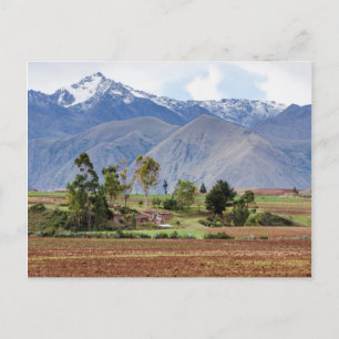 Peru, Maras. Landschaft oberhalb des heiligen Tals Postkarte