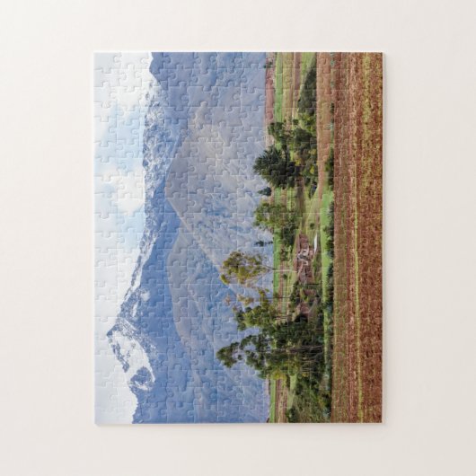 Peru, Maras. Landschaft über dem Sakraltal Puzzle (Vertikal)