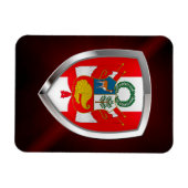 Peru Metallic Emblem Magnet (Horizontal)