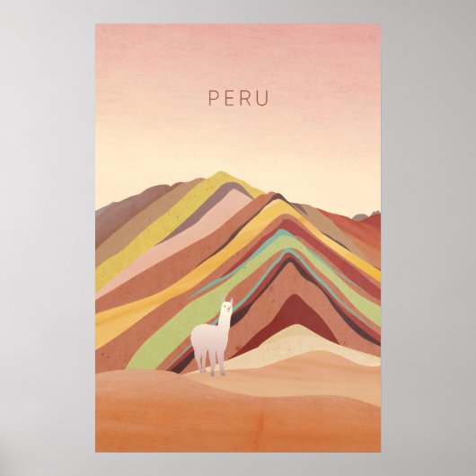 Peru-Minimal-Reiseposter Poster (Vorne)