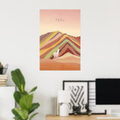 Peru-Minimal-Reiseposter Poster (Heimbüro)