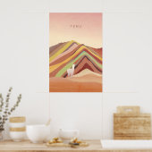 Peru-Minimal-Reiseposter Poster (Küche)