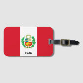 Peru National Flag Patriotic Gepäckanhänger (Vorderseite (Horizontal))
