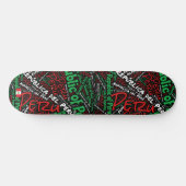 Peru National Pride Wordcloud Skateboard (Horizontal)