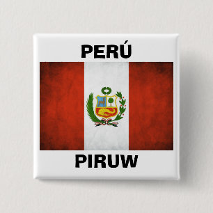 Peru Nationalflagge Button