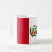 Peru-Nationalflagge Kaffeetasse (Vorderseite Links)