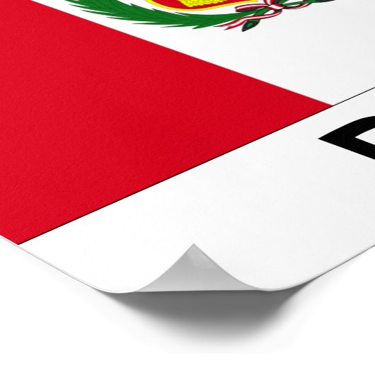 Peru-Nationalflagge Poster (Ecke)