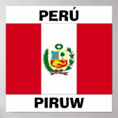 Peru-Nationalflagge Poster (Vorne)