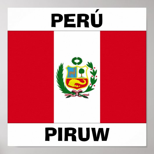 Peru-Nationalflagge Poster (Vorne)