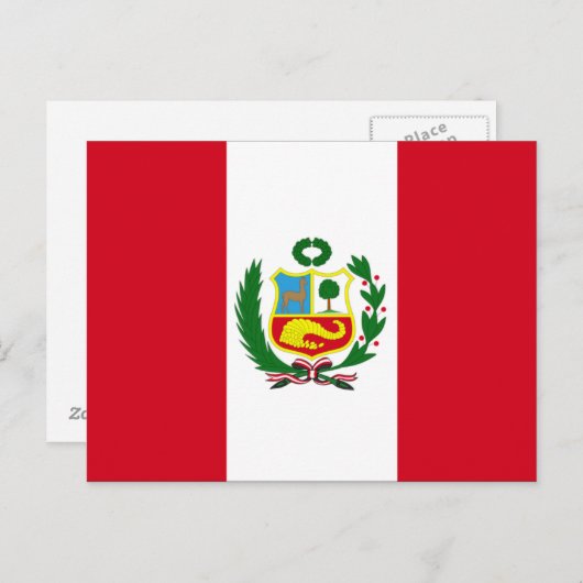Peru-Nationalflagge Postkarte (Vorne/Hinten)