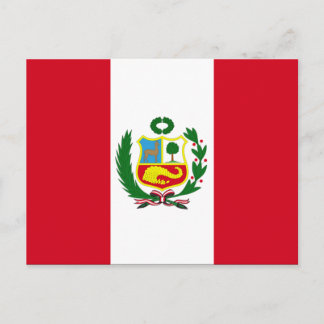 Peru-Nationalflagge Postkarte