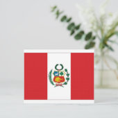 Peru-Nationalflagge Postkarte (Stehend Vorderseite)