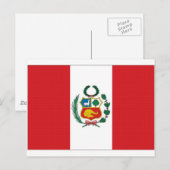 Peru-Nationalflagge Postkarte (Vorne/Hinten)