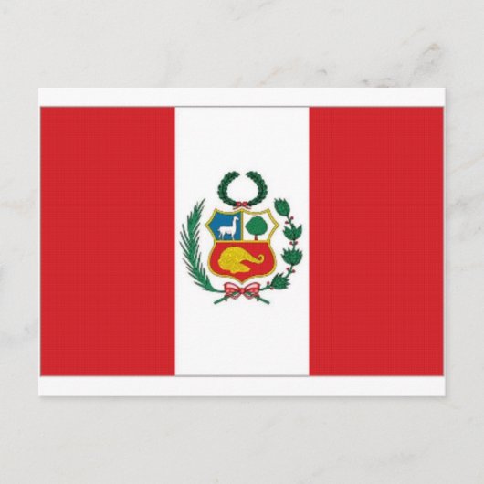 Peru-Nationalflagge Postkarte (Vorderseite)