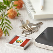 Peru-Nationalflagge Schlüsselanhänger (Seite)