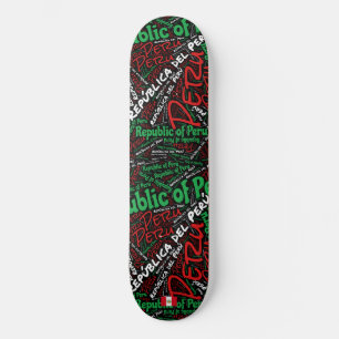 Peru Nationalstolz Wortwolke Skateboard