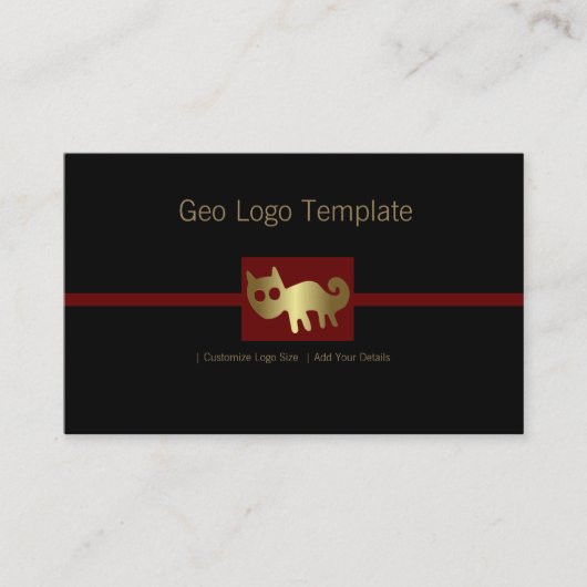 Peru Nazca Gold Geoglyph Fox Logo Visitenkarte (Vorderseite)