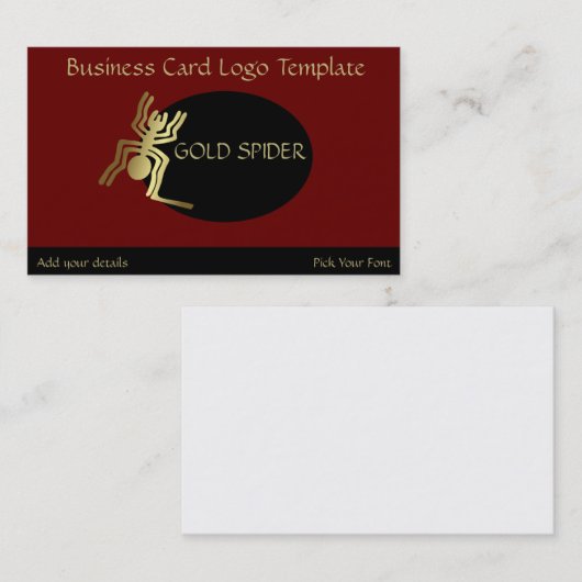 Peru Nazca Lines - Gold Spirit Logo Visitenkarte (Vorne/Hinten)