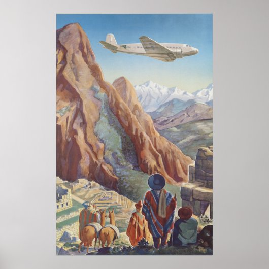 Peru of the Incas Vintage Travel Poster (Vorne)