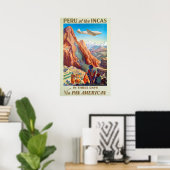 Peru of the Incas Vintage Travel Poster Art (Heimbüro)