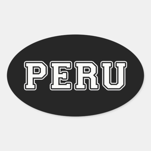 Peru Ovaler Aufkleber (Vorderseite)