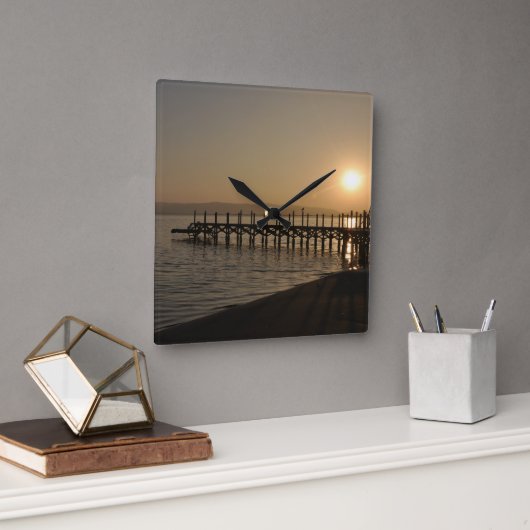 Peru - Paracas Sunset Quadratische Wanduhr (Büro)