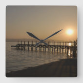 Peru - Paracas Sunset Quadratische Wanduhr (Vorderseite)