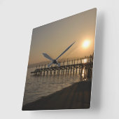 Peru - Paracas Sunset Quadratische Wanduhr (Winkel)