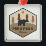 Peru Peak Wilderness Vermont Bear Ornament Aus Metall<br><div class="desc">The Peru Peak Wilderness is one of eight wilderness areas in the Green Mountain National Forest in the U.S. state of Vermont.</div>