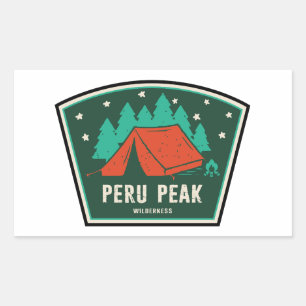 Peru Peak Wilderness Vermont Camping Rechteckiger Aufkleber