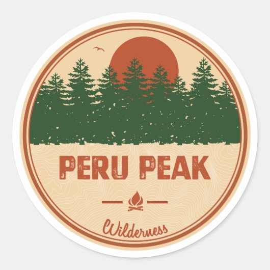 Peru Peak Wilderness Vermont Runder Aufkleber (Vorderseite)