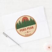 Peru Peak Wilderness Vermont Runder Aufkleber (Umschlag)