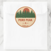Peru Peak Wilderness Vermont Runder Aufkleber (Tasche)