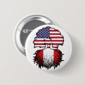 Peru Peru American USA Tree Roots Flag Button (Vorne & Hinten)