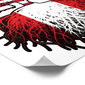 Peru Peru American USA Tree Roots Flag Poster (Ecke)