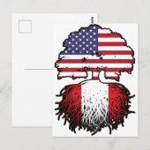 Peru Peru American USA Tree Roots Flag Postkarte (Vorne/Hinten)