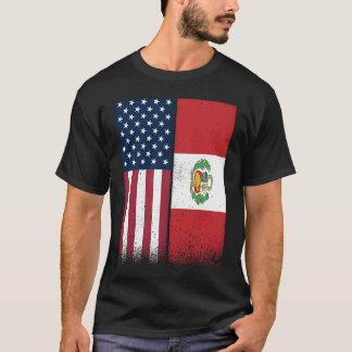 Peru Peru Amerikanische Flaggen Proud USA Peru T-Shirt