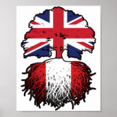 Peru-Peru-Britische Tree-Roots-Flagge Poster (Vorne)
